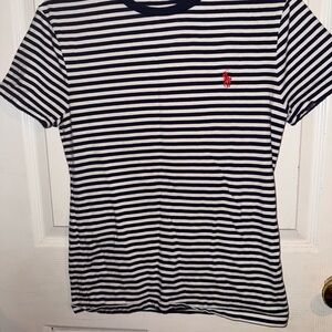 Polo Ralph Lauren Black and White Striped Tee